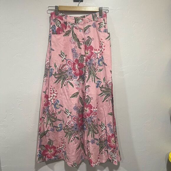 Vintage, 1990's, Cambridge Country Store, Tropical, Floral, Pink, Rose, Blue, Li - Picture 1 of 8